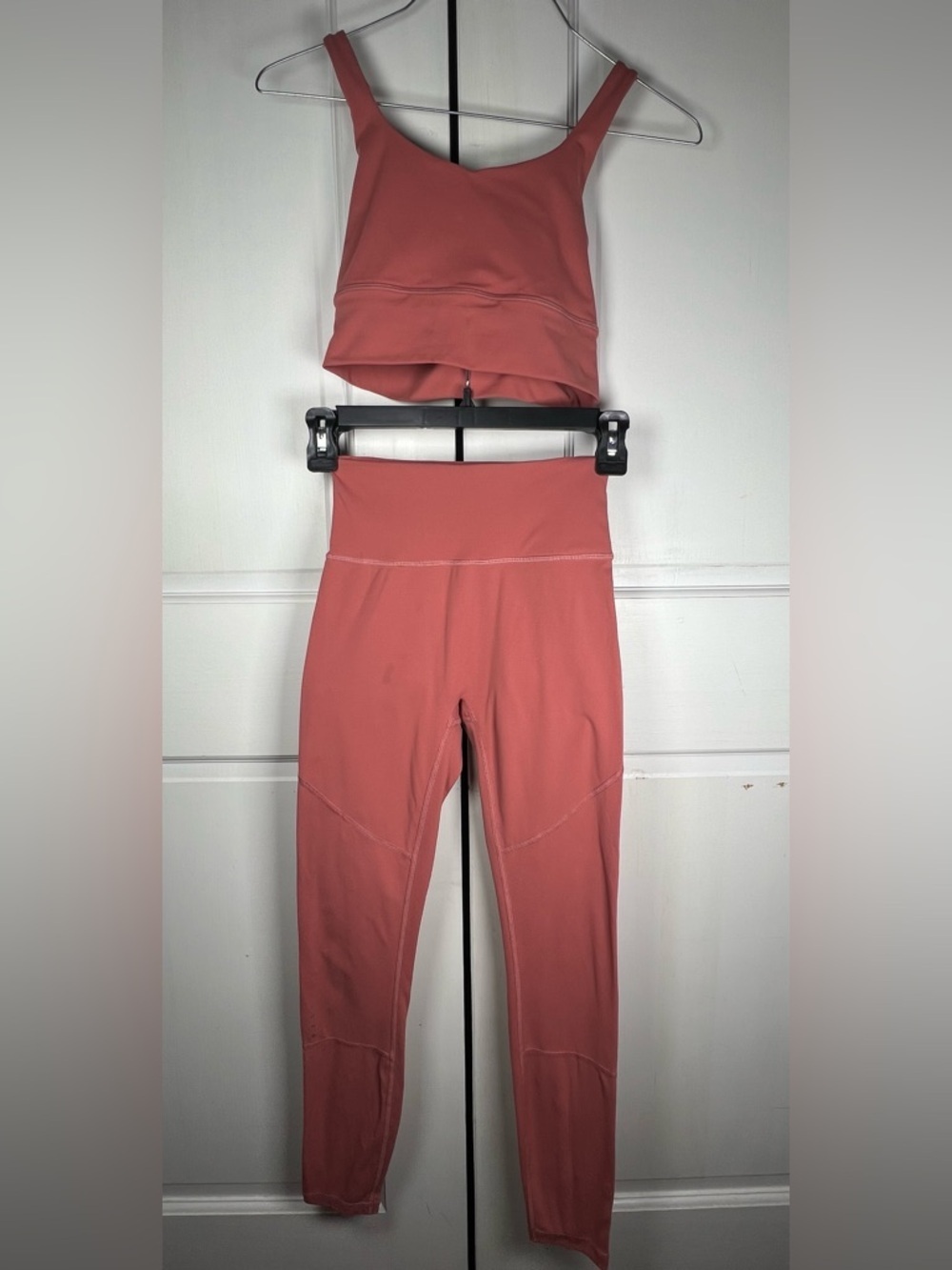 ACTA Gently Used Dusty Rose High-Waist 2-piece Legging + Top Set Size XS - Picture 2 of 6